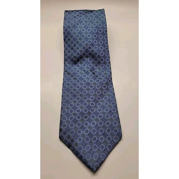 Vintage PERRY ELLIS Portfolio 100% Silk Blue Green Designer Neck Tie - Picture 5 of 8